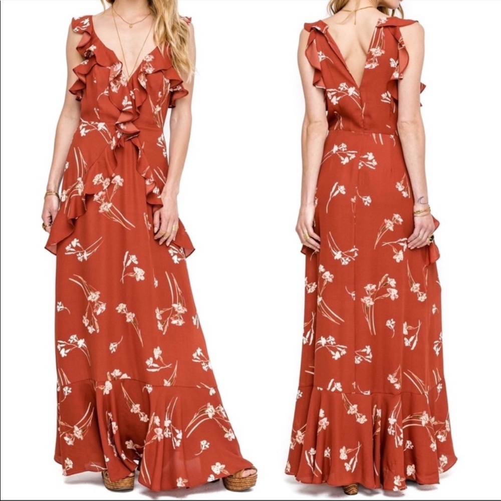 ASTR the label Burnt Orange Maxi Dress